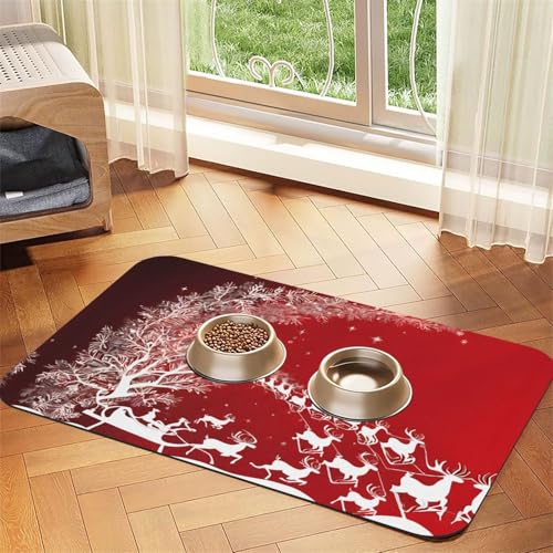 Saugfähige Leder-Tischdecke mit weihnachtlichem Zauberdruck, perfekt für Hunde, Katzen und andere Haustiere Saugfähige Leder-Tischdecke mit weihnachtlichem Zauberdruck, perfekt für Hunde, Katzen und andere Haustiere von JEKYDOSD