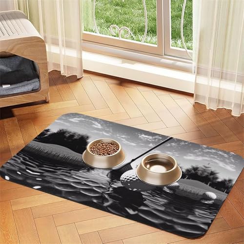 Schwarze und weiße Golf-Tischdecke für Haustiere, saugfähig, Leder, perfekt für Hunde, Katzen und andere Haustiere Schwarze und weiße Golf-Tischdecke für Haustiere, saugfähig, Leder, perfekt für Hunde, Katzen und andere Haustiere von JEKYDOSD