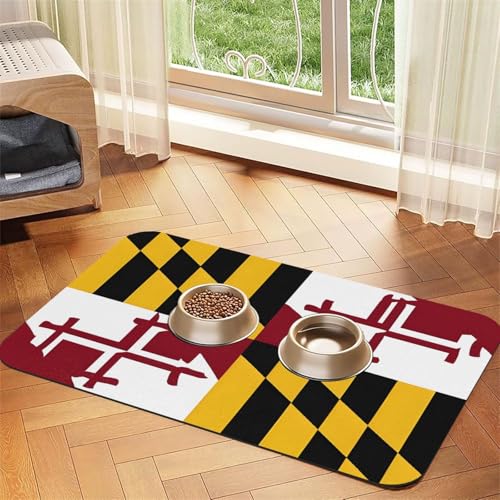 Tischdecke mit Maryland-Motiv, saugfähig, Leder, perfekt für Hunde, Katzen und andere Haustiere von JEKYDOSD
