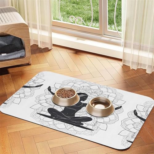 Yoga-Meditationsdruck, saugfähige Leder-Tischdecke, perfekt für Hunde, Katzen und andere Haustiere Yoga-Meditationsdruck, saugfähige Leder-Tischdecke, perfekt für Hunde, Katzen und andere Haustiere von JEKYDOSD