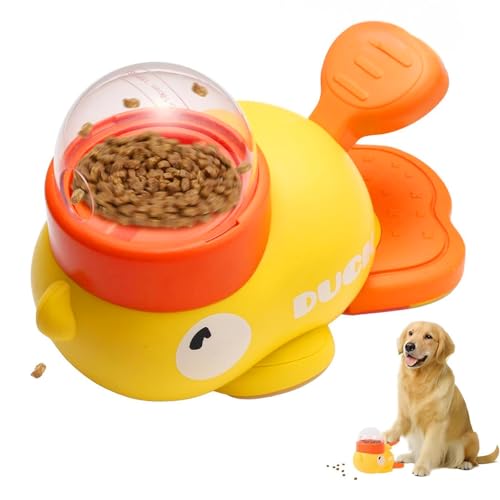 Hundespielzeug Intelligenz,2-in-1 Ente Slow Feeder Interaktives Hundespielzeug,Entenform Slow Feeder für Hunde,Entenform Haustier Futterspender,Entenform Interaktive Futterspender,Ente Slow Feeder von JEONDFG