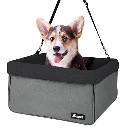 JESPET & Goopaws Hunde-Sitzerhöhung für Autos, tragbare Hundesitz-Reisetrage mit Sicherheitsgurt für 10,9 kg Haustiere von JESPET