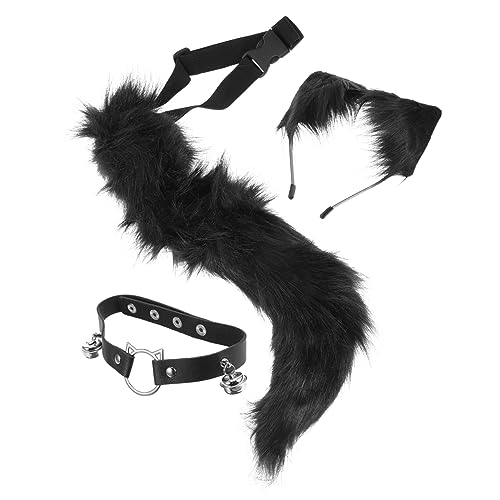 JEWEDECO 1satz Furry Animal Ears Und Tail Kuschelige Katzenohren Und Für Halloween Cosplay-Events Und Themenpartys Teiliges Mit Schwanzlänge Hautfreundlich Und Langlebig JEWEDECO 1satz Furry Animal Ears Und Tail Kuschelige Katzenohren Und Für Halloween Cosplay-Events Und Themenpartys Teiliges Mit Schwanzlänge Hautfreundlich Und Langlebig von JEWEDECO