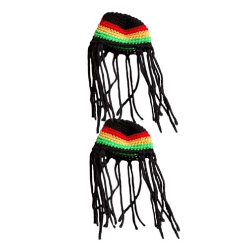 JEWEDECO 2 Stück Handgefertigte Gestrickte Haustiermützen für Hunde und Katzen Einzigartige Geflochtene Polyester-Halloween-partyaccessoires Atmungsaktiv und Langlebig Kreatives von JEWEDECO