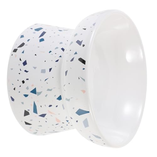 JEWEDECO Erhöhter Keramik Katzennapf mit Schräge Ergonomische Futterschale für Katzen und Kleine Hunde rutschfest Stabil Schützt Katzenhals Marmor Weiß Design JEWEDECO Erhöhter Keramik Katzennapf mit Schräge Ergonomische Futterschale für Katzen und Kleine Hunde rutschfest Stabil Schützt Katzenhals Marmor Weiß Design von JEWEDECO