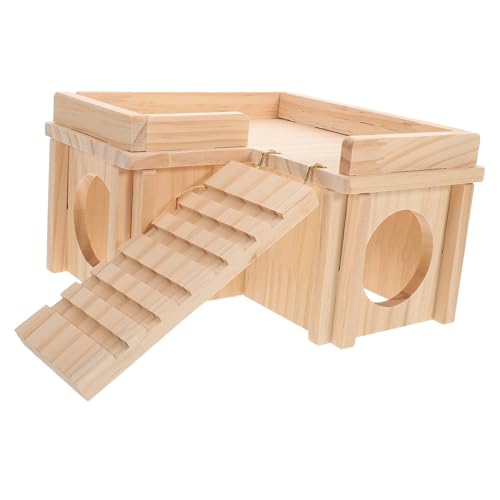 JEWEDECO Großes Bartagamenversteck aus Natürlichem Holz mit Versteckter Höhle Kletterrampe und Sonnenplattform Multifunktionaler Reptilienlebensraum Einfach zu Reinigen für Bartagamen und von JEWEDECO