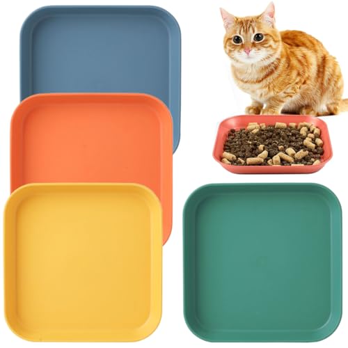 JEYORZY 4 Stück Katzennapf,Katzenschüssel,Katzennapf Flach,Fressnapf Katze Futternapf, Napf Katze, Katzenfutter Teller, Bunt Katzenfutter Napfset JEYORZY 4 Stück Katzennapf,Katzenschüssel,Katzennapf Flach,Fressnapf Katze Futternapf, Napf Katze, Katzenfutter Teller, Bunt Katzenfutter Napfset von JEYORZY