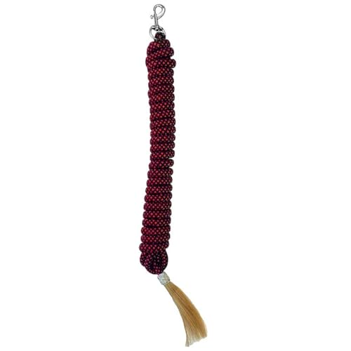 JF-Reitsport Bodenarbeitsseil mit Snapkarabiner, 6,90 m Länge, 15 mm Durchmesser, 7 Farben, für Pferdeausbildung (Rot) von JF-Reitsport