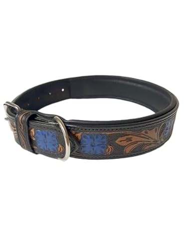 JF-Reitsport Leder Hundehalsband im Western-Design, Handgefertigt Trend Robust Breit (XXL 19-25 Inches) von JF-Reitsport