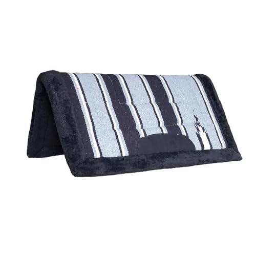JF-Reitsport Westernpad Dayton, Westernpad Dayton 78 × 78 cm Kunstfell Wildlederbesatz (Grau) von JF-Reitsport