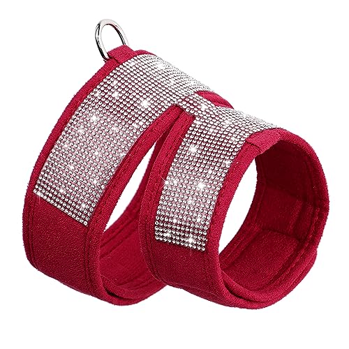 Bling Strass-Hundegeschirr, Weiches Wildleder, Hunde- Und Katzengeschirr, Weste, Geschirr, Niedliches Strass-Zubehör, Verstellbares Haustiergeschirr, Chihuahua, Mops, Besetztes Strassgeschir Bling Strass-Hundegeschirr, Weiches Wildleder, Hunde- Und Katzengeschirr, Weste, Geschirr, Niedliches Strass-Zubehör, Verstellbares Haustiergeschirr, Chihuahua, Mops, Besetztes Strassgeschir von JFERDX