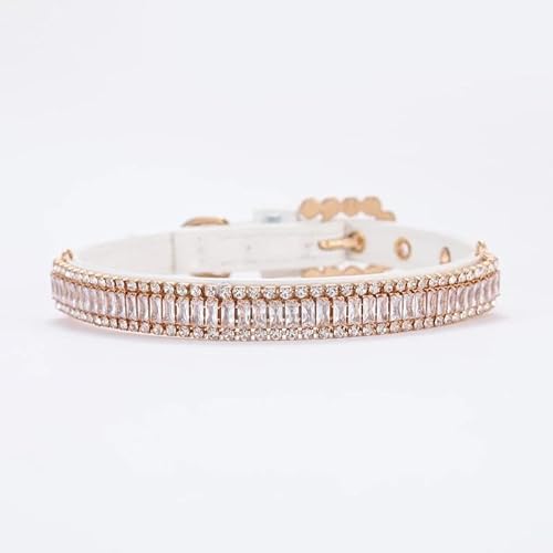Halsband für Hunde und Katzen, mit Kristallperle, verstellbar, PU-Leder, Haustierhalsband für kleine Hunde, Chihuahua, Mops, Katzen, Hundezubehör, C, L Halsband für Hunde und Katzen, mit Kristallperle, verstellbar, PU-Leder, Haustierhalsband für kleine Hunde, Chihuahua, Mops, Katzen, Hundezubehör, C, L von JFERDX