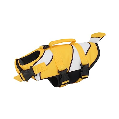 Haustier-Schwimmweste, Sommer, Pool, Strand, Hunde-Schwimmweste, Kleidung, Verstellbarer Hunde-Badeanzug, Schwimmweste, Modische, Bequeme Hunde-Schwimmweste Für Mittelgroße Und Große Hunde,Gelb,XS Haustier-Schwimmweste, Sommer, Pool, Strand, Hunde-Schwimmweste, Kleidung, Verstellbarer Hunde-Badeanzug, Schwimmweste, Modische, Bequeme Hunde-Schwimmweste Für Mittelgroße Und Große Hunde,Gelb,XS von JFERDX