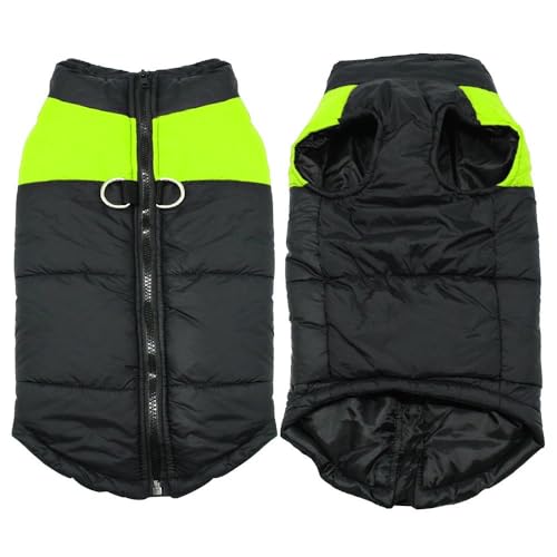Herbst Und Winter, Warme Jacke Für Große Hunde, Wind- Und Wasserdicht, Haustierweste, Mantel, Französische Bulldogge, Chihuahua, Labrador, Kleidung Mit Reißverschluss, Haustierjacke,Grün,S Herbst Und Winter, Warme Jacke Für Große Hunde, Wind- Und Wasserdicht, Haustierweste, Mantel, Französische Bulldogge, Chihuahua, Labrador, Kleidung Mit Reißverschluss, Haustierjacke,Grün,S von JFERDX