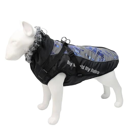 Herbst Und Winter Warme Fleece-Haustierkleidung, Reflektierende Hundejacke Im Freien, Verdickte Warme, Hohe Kragen-Hundebaumwolljacke, Weiche, Bequeme Haustierkleidung,D,6XL Herbst Und Winter Warme Fleece-Haustierkleidung, Reflektierende Hundejacke Im Freien, Verdickte Warme, Hohe Kragen-Hundebaumwolljacke, Weiche, Bequeme Haustierkleidung,D,6XL von JFERDX
