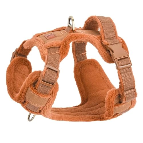 Herbst Und Winter Weich Und Bequem Warmes Plüschhundkabelbaumweste Mit Kontrollgriff Griff Haustierkabelbaum Für Kleine Und Mittlere Hunde,Braun,M von JFERDX