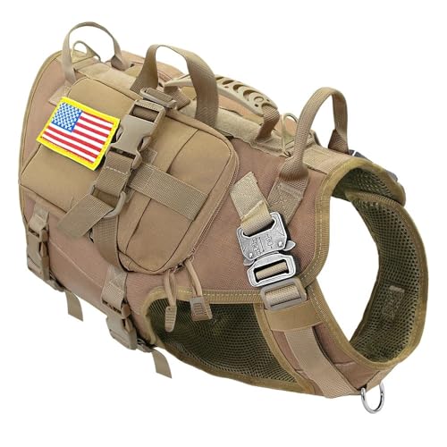 Kein Militärischer Taktischer Hundekabelbaum Mit Beutel Einstellbarer Nylon Service Hunde Training Wandercamping -Jagdkabelbaum Für Mittel- Bis Große Hunde,A,L von JFERDX