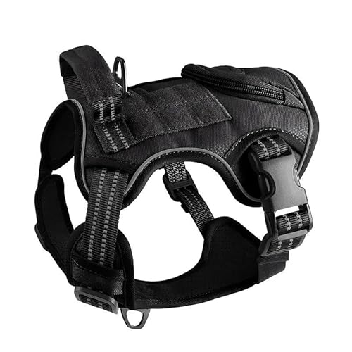 Militärisches Taktisches Hundegeschirr, Verstellbares Nylon-Hundegeschirr, Nylon-großes Geschirr, Labrador, Deutscher Schäferhund, Französische Bulldogge, Camping, Jagd, Trainingsgeschirr,Schwarz Militärisches Taktisches Hundegeschirr, Verstellbares Nylon-Hundegeschirr, Nylon-großes Geschirr, Labrador, Deutscher Schäferhund, Französische Bulldogge, Camping, Jagd, Trainingsgeschirr,Schwarz von JFERDX