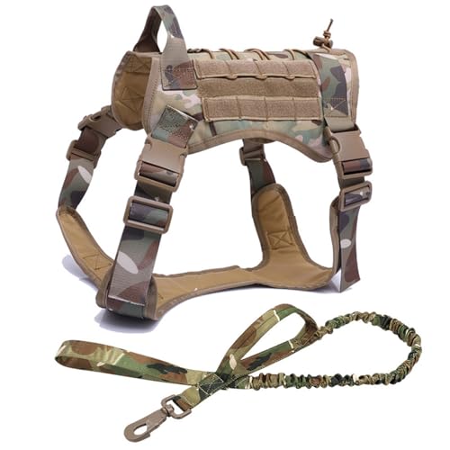 Militärisches Taktisches Robustes Nylon-Hundegeschirr Für Draußen, Haustier-Trainingsgeschirr, Weste, Hundegeschirr Und Leine, Set Für Deutscher Schäferhund, Labrador, Camping, Jagd, Hundege Militärisches Taktisches Robustes Nylon-Hundegeschirr Für Draußen, Haustier-Trainingsgeschirr, Weste, Hundegeschirr Und Leine, Set Für Deutscher Schäferhund, Labrador, Camping, Jagd, Hundege von JFERDX