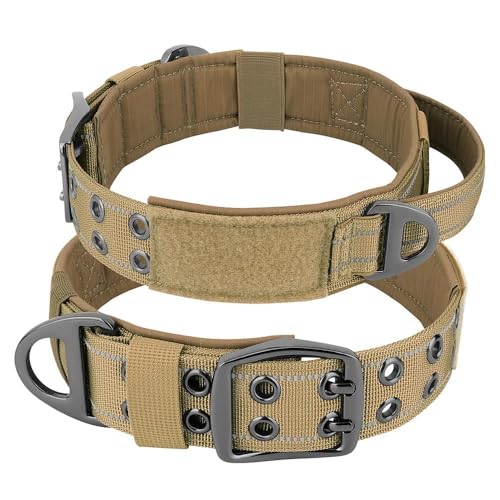 Militärisches taktisches Hundehalsband, atmungsaktives Nylon, für Camping, Training, Jagd, Halskette mit Griff, Hundehalsband, geeignet für mittelgroße und große Hunde, Französische Bulldogge, Militärisches taktisches Hundehalsband, atmungsaktives Nylon, für Camping, Training, Jagd, Halskette mit Griff, Hundehalsband, geeignet für mittelgroße und große Hunde, Französische Bulldogge, von JFERDX