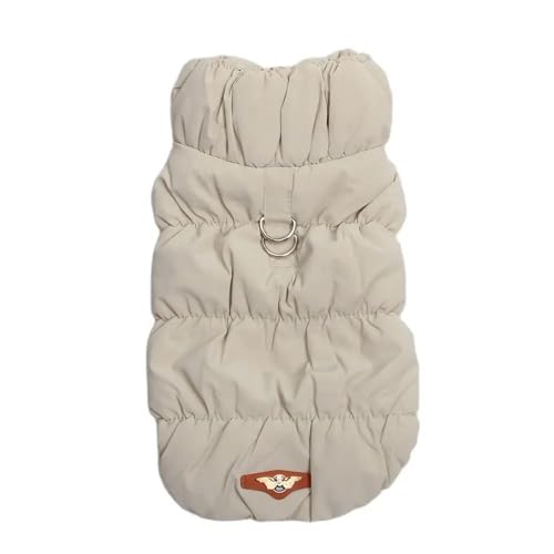 Mit Doppelknopf-Design, Warme Jacke Für Hunde Und Katzen, Leichte Haustierweste, Kapuzenkleid, Warme Winterjacke Für Haustiere, Kleidung, Weiche Und Bequeme Haustierjacke,Khaki,M von JFERDX