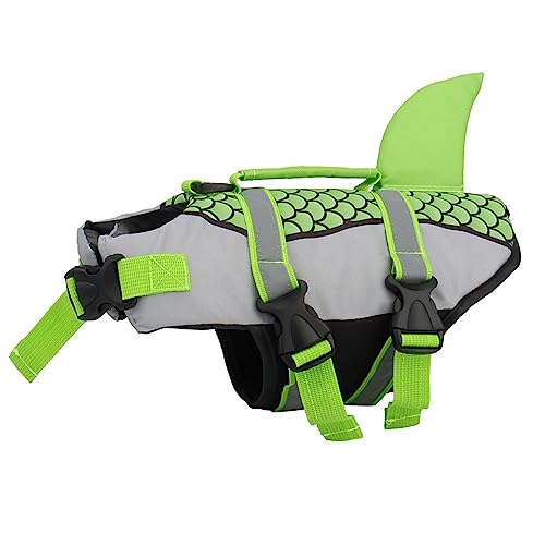 Outdoor Reflektierender Hunde-Badeanzug, Sommer-Haustier-Badebekleidung, Hunde-Schwimmweste, Weste, Kleidung, Hunde-Schwimmweste, Strand, Pool, Glänzende Schuppen, Haustier-Schwimm-Badeanzug,Grün,L Outdoor Reflektierender Hunde-Badeanzug, Sommer-Haustier-Badebekleidung, Hunde-Schwimmweste, Weste, Kleidung, Hunde-Schwimmweste, Strand, Pool, Glänzende Schuppen, Haustier-Schwimm-Badeanzug,Grün,L von JFERDX