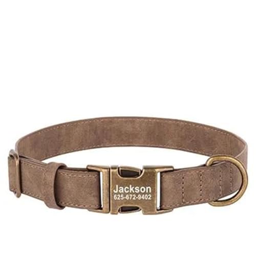 Personalisiertes Hundehalsband mit Metallschnalle, Anti-Verlust, verstellbares Hundehalsband, personalisierbar, weiches PU-Leder, Haustierhalsband für Bulldogge, Labrador, Deutscher Schäferhund, Personalisiertes Hundehalsband mit Metallschnalle, Anti-Verlust, verstellbares Hundehalsband, personalisierbar, weiches PU-Leder, Haustierhalsband für Bulldogge, Labrador, Deutscher Schäferhund, von JFERDX