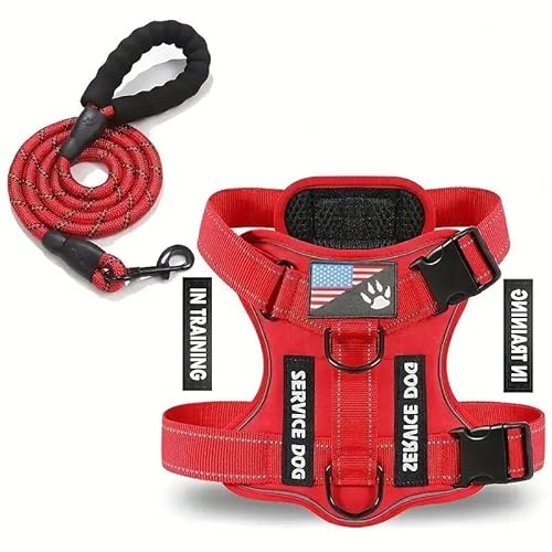 Reflective Dog Walking -Training Im Freien Und Leine Setzen Keine Verstellbaren Nylon -Hundekabelbaumweste Für Mittel- Und Große Hunde,H,S von JFERDX