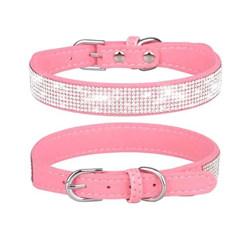 Verstellbares Hundehalsband aus weichem Leder, glänzende Kristalle, eingelegte Strasssteine, luxuriöses Hundehalsband, Chihuahua, Mops, Französische Bulldogge, Labrador, A, XXS Verstellbares Hundehalsband aus weichem Leder, glänzende Kristalle, eingelegte Strasssteine, luxuriöses Hundehalsband, Chihuahua, Mops, Französische Bulldogge, Labrador, A, XXS von JFERDX