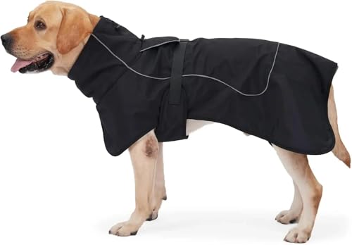 Warme Hundejacke Für Kaltes Wetter, Für Den Außenbereich, Reflektierend, Wasserdicht, Hundekleidung, Warme Winterjacke Für Hunde, Bequem, Einfarbig, Mit Träger-Hundejacke,Schwarz,XL Warme Hundejacke Für Kaltes Wetter, Für Den Außenbereich, Reflektierend, Wasserdicht, Hundekleidung, Warme Winterjacke Für Hunde, Bequem, Einfarbig, Mit Träger-Hundejacke,Schwarz,XL von JFERDX
