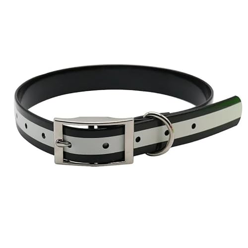 Wasserdichtes Hundehalsband für den Außenbereich, leuchtend, reflektierend, Sicherheitshalsband, Deodorant, wasserdichtes Haustierhalsband, leicht zu reinigen, Haustierbedarf, Zubehör, Schwarz, L Wasserdichtes Hundehalsband für den Außenbereich, leuchtend, reflektierend, Sicherheitshalsband, Deodorant, wasserdichtes Haustierhalsband, leicht zu reinigen, Haustierbedarf, Zubehör, Schwarz, L von JFERDX
