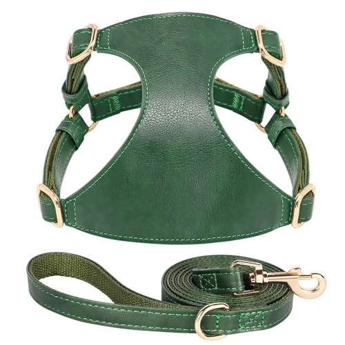 Weiches Und Bequemes Leder-Hundegeschirr, Leinen-Set, Für Hunde, Camping, Jagd, Spazierengehen, Trainingsgeschirr, Kleine Und Mittelgroße Hunde, Katzengeschirr, Weste Für Chihuahua, Französische Weiches Und Bequemes Leder-Hundegeschirr, Leinen-Set, Für Hunde, Camping, Jagd, Spazierengehen, Trainingsgeschirr, Kleine Und Mittelgroße Hunde, Katzengeschirr, Weste Für Chihuahua, Französische von JFERDX