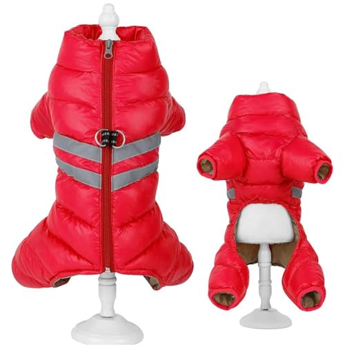 Winter Warme Hundejacke, Kleidung, Verdickte Warme Hundejacke, Overall, Outdoor, Wind- Und Wasserdicht, Haustierjacke, Chihuahua, Mops, Französische Bulldogge, Reflektierende Jacke, Red,18 Winter Warme Hundejacke, Kleidung, Verdickte Warme Hundejacke, Overall, Outdoor, Wind- Und Wasserdicht, Haustierjacke, Chihuahua, Mops, Französische Bulldogge, Reflektierende Jacke, Red,18 von JFERDX