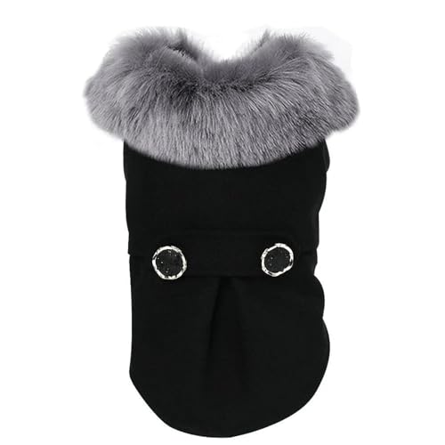 Winterwarme Hunde-Windjacke Mit Pelzkragen, Welpen-Yorkshire-Terrier-Jacken-Outfit, Geeignet Für Chihuahua-Mops-Jacken-Outfit,Schwarz,L Winterwarme Hunde-Windjacke Mit Pelzkragen, Welpen-Yorkshire-Terrier-Jacken-Outfit, Geeignet Für Chihuahua-Mops-Jacken-Outfit,Schwarz,L von JFERDX