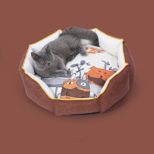 Haustier Bett Katze Plüsch Donut warme Stereotypen Haustier Matratze Flauschige Plüsch Hundebett Katze Bett Umarmung Bett bequemes Haustier Nest Haustier Sofa rundes Korb Bett Schlafbett von JFFTX