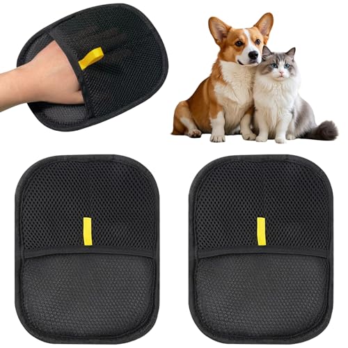 JFMANMSDS 2 Stück Pet Hair Remover Glove, Doppelseitige Fellpflegehandschuh für Pets, Wiederverwendbare Statische Tierhaarentfernung Handschuhe, zum Waschen, Hair Removal, Fellpflege (005) von JFMANMSDS