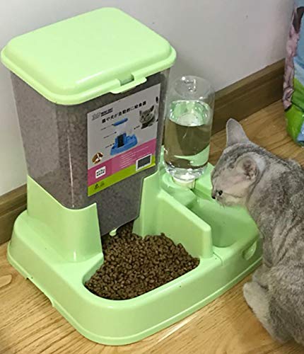2-in-1 Futterstation für Haustiere, Katzen und Hunde, doppelter Futter- und Wasserspender, abgefüllt, Kunststoff, mehrere Farben, Einheitsgröße von JFTXX