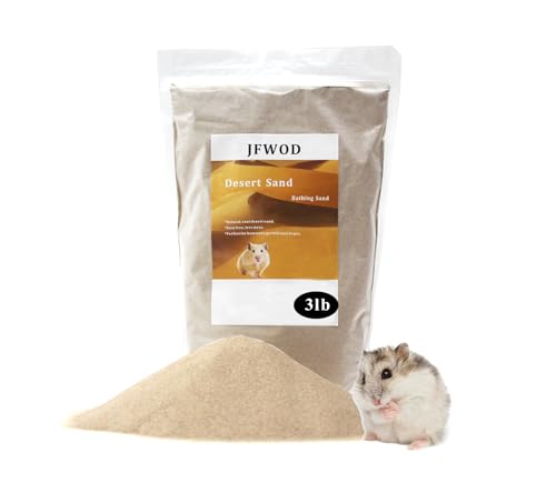 JFWOD Hamster-Badesand, 1,4 kg, staubfreier Wüstensand oder Töpfchenstreu, Sand für Hamster, Chinchillas, Rennmäuse, syrische Mäuse, Kleintiere, Beige JFWOD Hamster-Badesand, 1,4 kg, staubfreier Wüstensand oder Töpfchenstreu, Sand für Hamster, Chinchillas, Rennmäuse, syrische Mäuse, Kleintiere, Beige von JFWOD