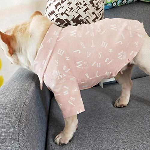 Haustierkleidung Haustier Kleidung Frühling Und Sommer Hund Shirt Sommer Dünne Abschnitt Drucken Rinder Shirt-Rosa_3XL. von JHDFS