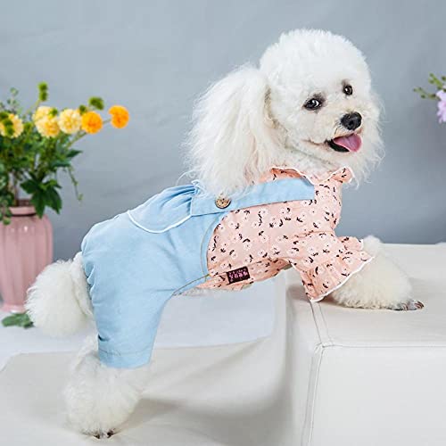 Kleidung Für Haustiere Hund Denim Riemen Dünnes Süße Prinzessin Haustier Vier Fuß-Rosa_M. von JHDFS