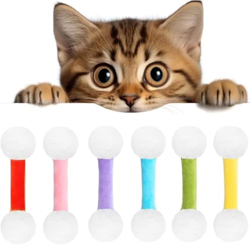 JHDZ QTIP-Katzenspielzeug, Big Interactive Kitty Kick Sticks, Catnip Q-Tip, weiche Plüsch-Kicker-Spielsachen, Robustes Zahnen-Kauspielzeug, Katzen-Kickerspielzeug für Innenhüter,6Colors von JHDZ
