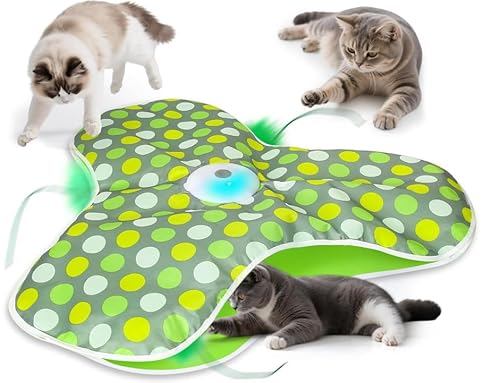JHHBHV Interaktives Katzenspielzeug Selbstbeschäftigung, Katzenspielzeug Elektrisch, Intelligenzspielzeug für Katzen mit Abnehmbaren Federn, Automatisches Mäusefangspiel JHHBHV Interaktives Katzenspielzeug Selbstbeschäftigung, Katzenspielzeug Elektrisch, Intelligenzspielzeug für Katzen mit Abnehmbaren Federn, Automatisches Mäusefangspiel von JHHBHV