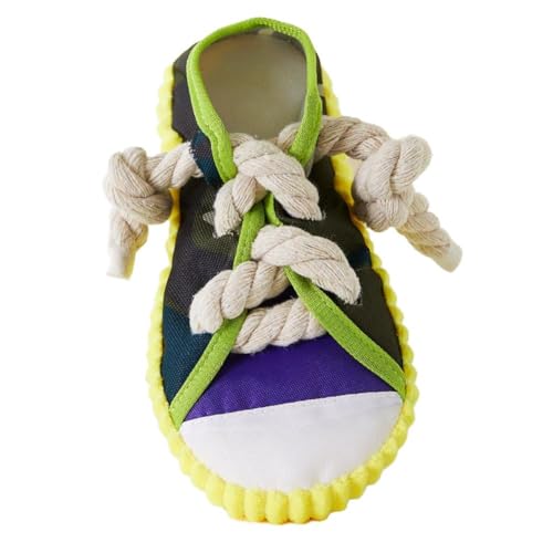 JHIALG 2025 Kauspielzeug für Hunde, Schuh für aggressives Kauen, Plüsch-Schuhspielzeug, Welpenspielzeug, quietschend, weich, S, schönes Seil, Zahnen für Haustiere von JHIALG