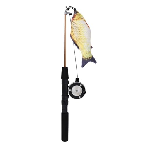 JHIALG Ausziehbarer Teaser-Zauberstab, Spielzeug, interaktive Angelrute für Innenbereich, zum Nachfüllen von Katzen zu Katzen JHIALG Ausziehbarer Teaser-Zauberstab, Spielzeug, interaktive Angelrute für Innenbereich, zum Nachfüllen von Katzen zu Katzen von JHIALG