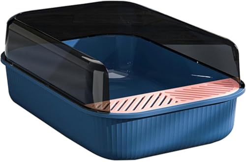 Offene Katzentoilette, abnehmbare Katzentoilette mit hohen Seiten, breites Pedal und Streuschaufel, geeignet für Hauskatzen, 34,5 x 50,5 x 18,5 cm-34,5 x 50,5 x 18,5 cm, blau Offene Katzentoilette, abnehmbare Katzentoilette mit hohen Seiten, breites Pedal und Streuschaufel, geeignet für Hauskatzen, 34,5 x 50,5 x 18,5 cm-34,5 x 50,5 x 18,5 cm, blau von JHJRYGKI
