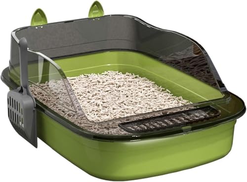 Offene Katzentoilette, herausnehmbare Katzentoilette mit hohen Seiten, extragroße Katzentoilette, leicht zu reinigen, inklusive Katzenstreuschaufel, 50 x 36 x 18 cm, 50 x 36 x 18 cm, Grün Offene Katzentoilette, herausnehmbare Katzentoilette mit hohen Seiten, extragroße Katzentoilette, leicht zu reinigen, inklusive Katzenstreuschaufel, 50 x 36 x 18 cm, 50 x 36 x 18 cm, Grün von JHJRYGKI