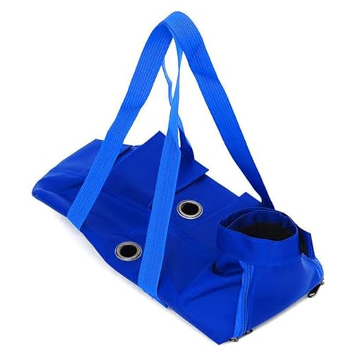 Multifunktionale Haustiertasche, eine spezielle feste Tasche, um Kratzer und Bisse zu verhindern, faltbar beim Ausgehen, geeignet für Haustiere mit einem Gewicht von 5 bis 7,7 kg (Blau, klein) von JHKJDS