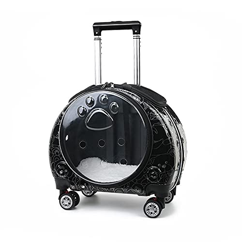 Haustier Trolley Koffer Tragbare Transparent Katzentasche für Reisen Multifunktions Haustier Rucksack Air Bubble Box Ideal Pet Flight Case für Ausflüge von JHLP