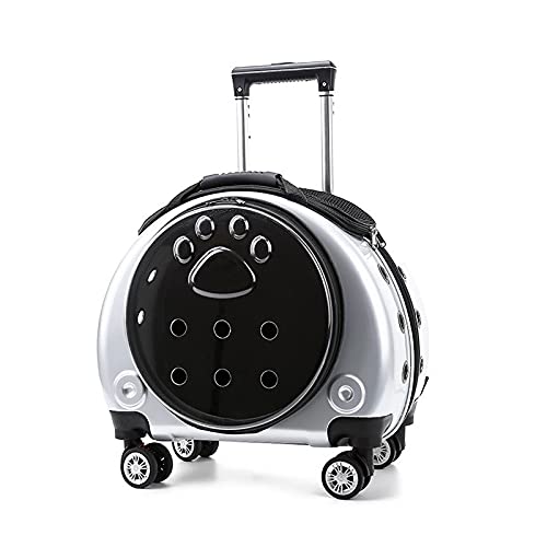 Haustier Trolley Koffer Tragbare Transparent Katzentasche für Reisen Multifunktions Haustier Rucksack Air Bubble Box Ideal Pet Flight Case für Ausflüge von JHLP