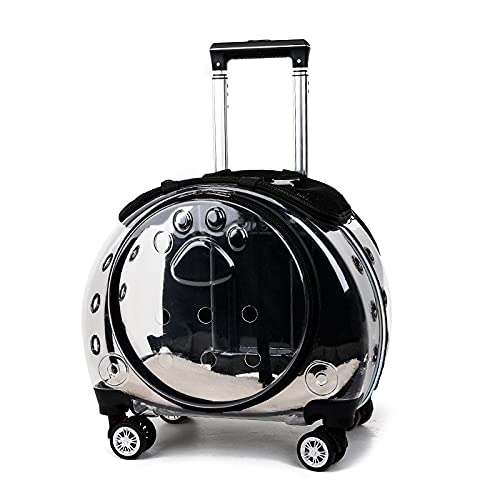 Haustier Trolley Koffer Tragbare Transparent Katzentasche für Reisen Multifunktions Haustier Rucksack Air Bubble Box Ideal Pet Flight Case für Ausflüge von JHLP